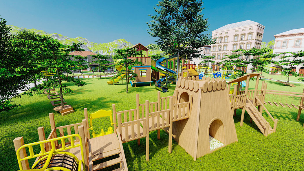 幼兒園搭建木質(zhì)組合滑梯如何？